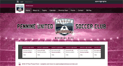 Desktop Screenshot of penninesoccer.com